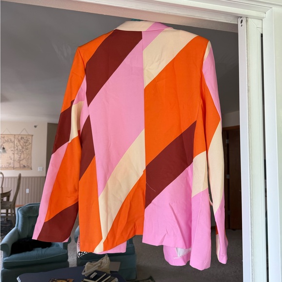 Vibrant Colorblock Women's Wide Leg Jumpsuit - Picture 5 of 6